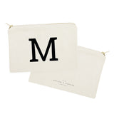 Personalized Single Modern Monogram Cosmetic Bag and Travel Make Up Pouch - The Cotton and Canvas Co.