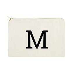 Personalized Single Modern Monogram Cosmetic Bag and Travel Make Up Pouch - The Cotton and Canvas Co.
