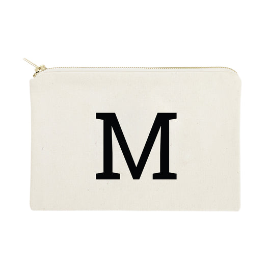 Personalized Single Modern Monogram Cosmetic Bag and Travel Make Up Pouch - The Cotton and Canvas Co.