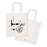 Personalized Name Spider Cotton Canvas Tote Bag - The Cotton and Canvas Co.