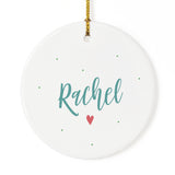 Personalized Name Heart Christmas Ornament - The Cotton and Canvas Co.