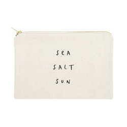Sea Salt Sun Cotton Canvas Cosmetic Bag - The Cotton and Canvas Co.