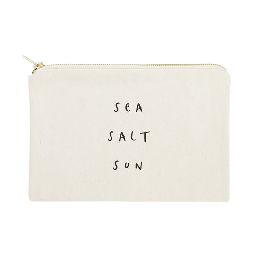 Sea Salt Sun Cotton Canvas Cosmetic Bag - The Cotton and Canvas Co.