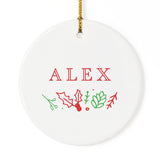 Modern Personalized Name Christmas Ornament - The Cotton and Canvas Co.