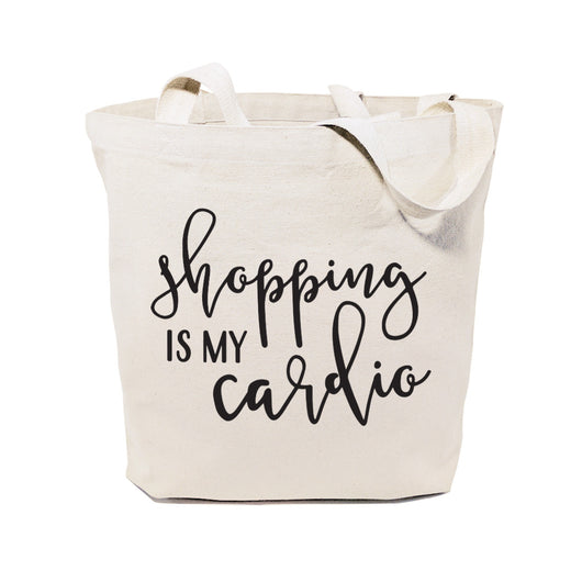 Shopping Is My Cardio Cotton Canvas Tote Bag - The Cotton and Canvas Co.