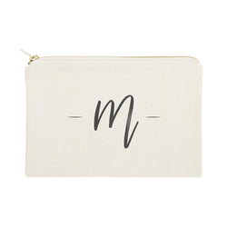 Personalized Handwritten Monogram Cosmetic Bag and Travel Make Up Pouch - The Cotton and Canvas Co.