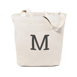 Personalized Modern Monogram Cotton Canvas Tote Bag - The Cotton and Canvas Co.