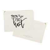 You're So Hot Cotton Canvas Cosmetic Bag - The Cotton and Canvas Co.