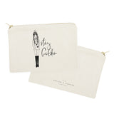 Stay Golden Cotton Canvas Cosmetic Bag - The Cotton and Canvas Co.