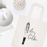 Stay Golden Cotton Canvas Tote Bag - The Cotton and Canvas Co.