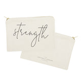 Strength Cotton Canvas Cosmetic Bag - The Cotton and Canvas Co.