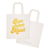 Sun Shine on My Mind Cotton Canvas Tote Bag - The Cotton and Canvas Co.