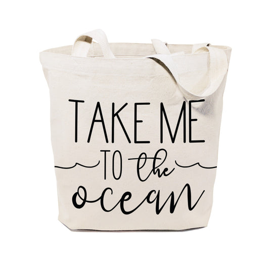 Take Me to the Ocean Cotton Canvas Tote Bag - The Cotton and Canvas Co.
