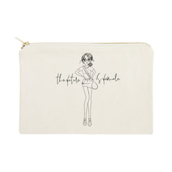 The Future is Female Cotton Canvas Cosmetic Bag - The Cotton and Canvas Co.