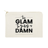 Too Glam to Give a Damn Cotton Canvas Cosmetic Bag - The Cotton and Canvas Co.