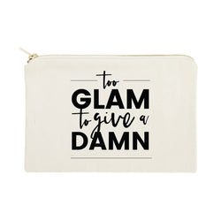 Too Glam to Give a Damn Cotton Canvas Cosmetic Bag - The Cotton and Canvas Co.