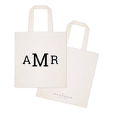 Personalized Triple Monogram Cotton Canvas Tote Bag - The Cotton and Canvas Co.