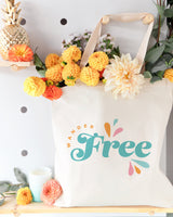 Wander Free Cotton Canvas Tote Bag - The Cotton and Canvas Co.
