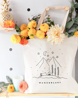 Wanderlust Cotton Canvas Tote Bag - The Cotton and Canvas Co.