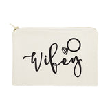Wifey Cotton Canvas Cosmetic Bag - The Cotton and Canvas Co.