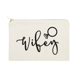 Wifey Cotton Canvas Cosmetic Bag - The Cotton and Canvas Co.