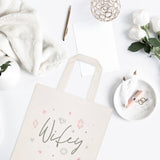 Gemstone Wifey Wedding Cotton Canvas Tote Bag - The Cotton and Canvas Co.