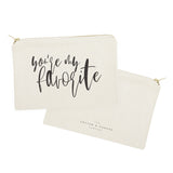 You're My Favorite Cotton Canvas Cosmetic Bag - The Cotton and Canvas Co.