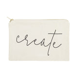 Create Cotton Canvas Cosmetic Bag - The Cotton and Canvas Co.