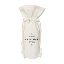 Best Brother Ever Cotton Canvas Wine Bag