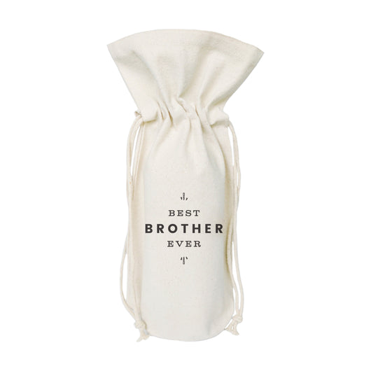 Best Brother Ever Cotton Canvas Wine Bag