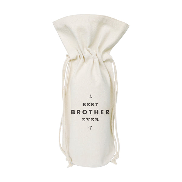 The Cotton and Canvas Co. Best Brother Ever Cotton Canvas Wine Bag