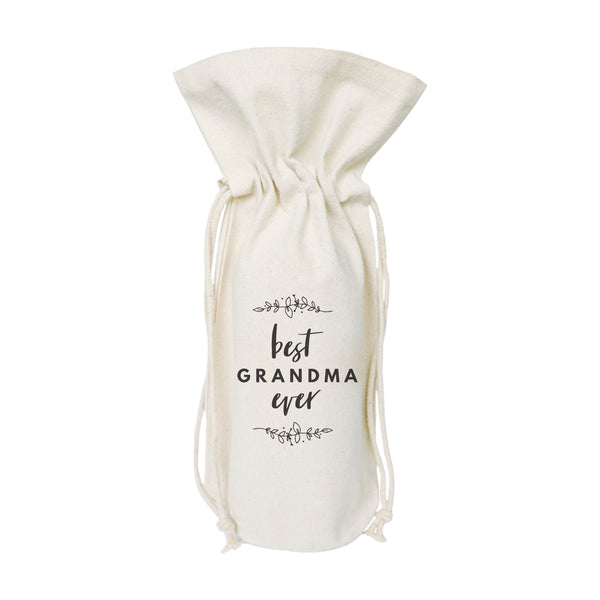 The Cotton and Canvas Co. Best Grandma Ever Cotton Canvas Wine Bag