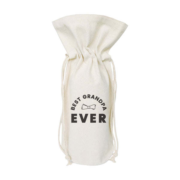 The Cotton and Canvas Co. Best Grandpa Ever Cotton Canvas Wine Bag