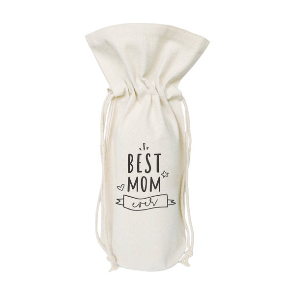The Cotton and Canvas Co. Best Mom Ever Cotton Canvas Wine Bag