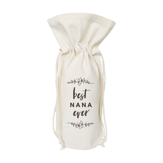 Best Nana Ever Cotton Canvas Wine Bag