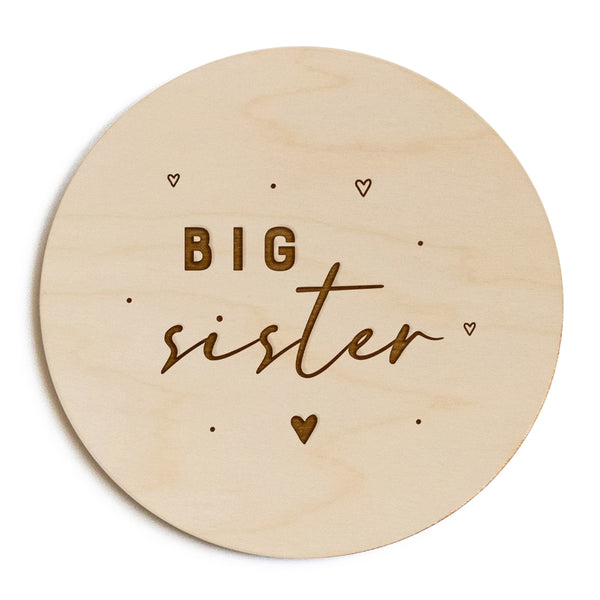 The Cotton and Canvas Co. Big Sister Pregnancy Announcement Sign