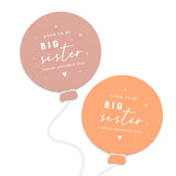 Personalized Soon to Be Big Sister Pregnancy Balloon Announcement Sign