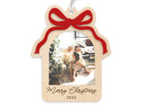 Acrylic Bow Photo Frame Christmas Ornament
