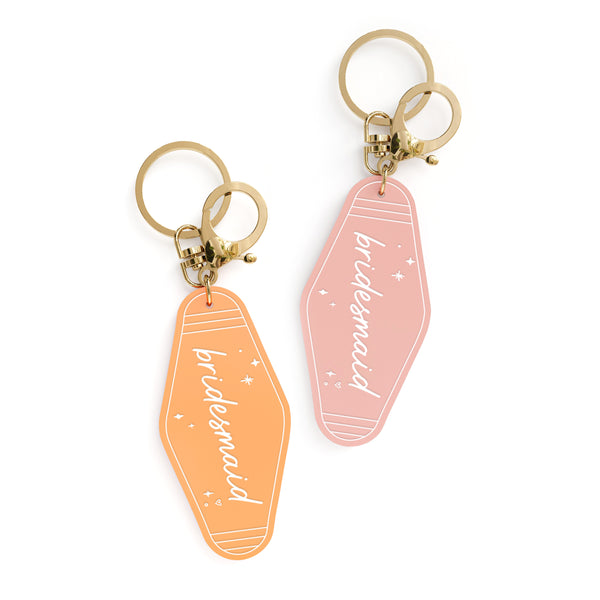 The Cotton & Canvas Co. Bridesmaid Retro Motel Keychain