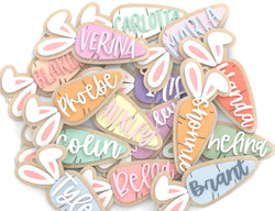Personalized Bunny Carrot Easter Basket Tag