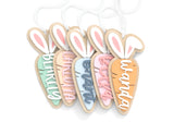 Personalized Bunny Carrot Easter Basket Tag