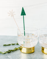 Modern Christmas Drink Stirrers, Pack of 12