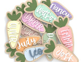 Personalized Name Carrot Easter Basket Tag