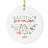 Classic Personalized Name First Christmas Ornament