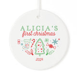 Classic Personalized Name First Christmas Ornament