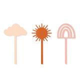 Here Comes the Sun Acrylic Cupcake Toppers, Pack of 12