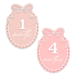 Bow Birth Milestone Card, Set of 12