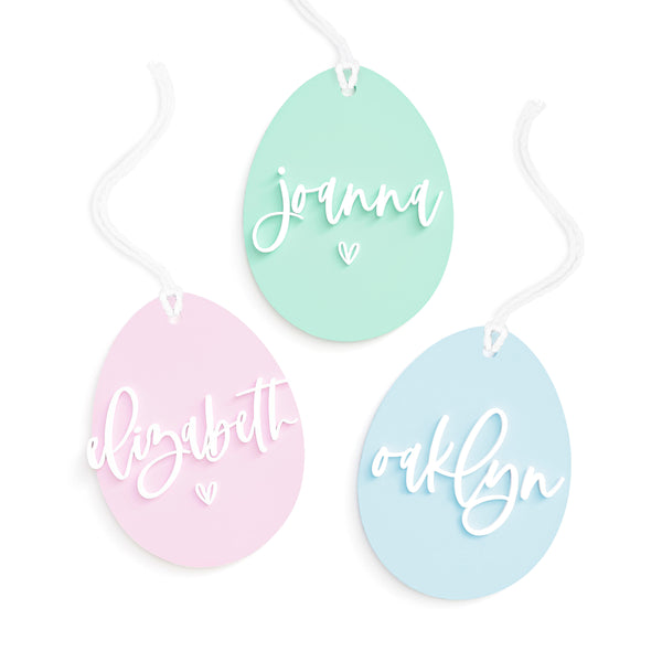 The Cotton and Canvas Co. Personalized Name Easter Gift Basket Tag