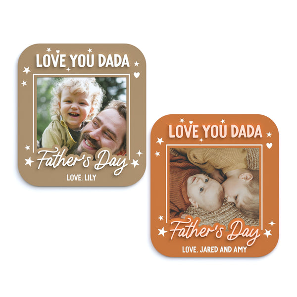 The Cotton & Canvas Co. Love You Dada Personalized Father's Day Photo Magnet Frame