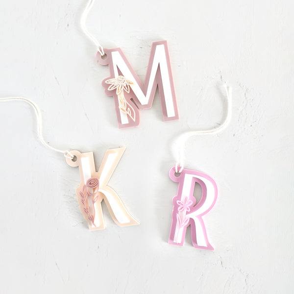 The Cotton and Canvas Co. Personalized Floral Monogram Gift Tag